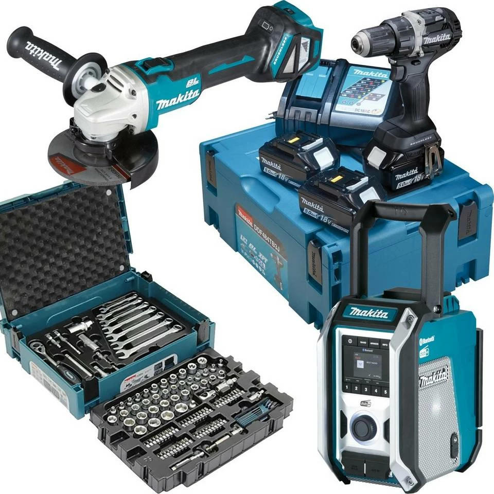 Makita Akku-Bohrschrauber »Bohrschrauber Winkelschleifer Baustellenradio DMR115« 3 Makita Akku-Bohrschrauber »Bohrschrauber Winkelschleifer Baustellenradio DMR115«