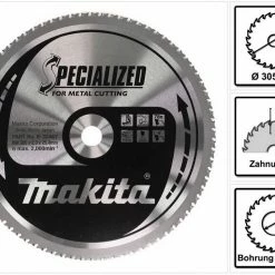Makita Kreissägeblatt »Makita SPECIALIZED Kreissägeblatt für Metall 305 x 25,4 x 2,3 mm 78 Zähne (B-33467) für Kaltkreissäge Makita LC 1230«