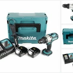Makita Säulenbohrmaschine »Makita DDF 451 RTJ Akku Bohrschrauber 18V 80Nm + 2x Akkus 5,0Ah + Ladegerät im Makpac«