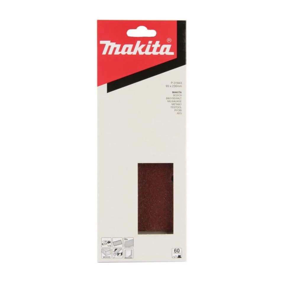 Makita Schleifpapier »Schleifpapier 93x230mm Korn 60 (10 Stück)« 4 Makita Schleifpapier »Schleifpapier 93x230mm Korn 60 (10 Stück)« – Bild 2