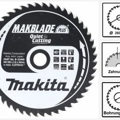 Makita Kreissägeblatt »Makita MAKBLADE PLUS Kreissägeblatt für Holz 260 x 30 x 2,8 mm 48 Zähne (B-33495)«