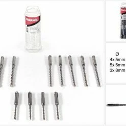 Makita Bohrer- und Bitset »Makita SDS-VPlus Bohrerset 12 tlg. SDS-Plus (B-49111)«