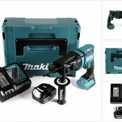 Makita Schlagbohrmaschine »Makita DHR 182 RT1J Akku Bohrhammer 18V 1,7J SDS plus Brushless + 1x Akku 5,0Ah + Ladegerät + Makpac«