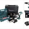 Makita Schlagbohrmaschine »Makita DHP 451 STX Akku Schlagbohrschrauber 18V + 1x Akku 5,0Ah + Ladegerät + 100tlg. Bit Bohrer Set + Makbox«