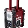 Makita »DMR 108« Baustellenradio (Bluetooth, mit Spritzschutz bis Schutzklasse IP64 und Weckfunktion, inklusive Aux-Anschluss für MP3-Kompatibilität und einen USB-Anschluss um Ihr Mobilgerät zu laden) Blau, Rot