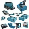 Makita Elektrowerkzeug-Set »DDF484B DGA511 DHR171 DJV182 DSS501 DTM51ZJX«