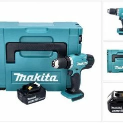 Makita Säulenbohrmaschine »Makita DDF 453 T1J Akku Bohrschrauber 18 V 42 Nm + 1x Akku 5,0 Ah + Makpac - ohne Ladegerät«