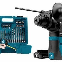 Makita Akku-Bohrhammer »HR140DSAE1«, max. 850 U/min, inkl. 2 Akkus 12V/2Ah, Ladegerät & Zubehör