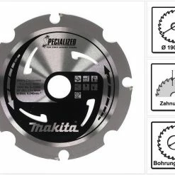 Makita Kreissägeblatt »Makita SPECIALIZED Kreissägeblatt für Faserzement 190 x 30 x 2,3 mm 4 Zähne (B-33691)«