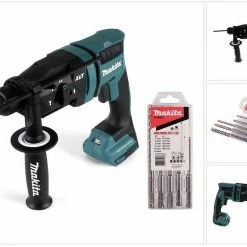 Makita Schlagbohrmaschine »Makita DHR 182 Z Akku Bohrhammer 18 V 1,7 J SDS plus Brushless + 5 tlg. Bohrer Set - ohne Akku, ohne Ladegerät«