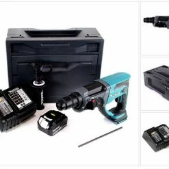 Makita Schlagbohrmaschine »Makita DHR 202 ST1X Akku Kombihammer 18V 2,0J SDS Plus + 1x Akku 5,0Ah + Ladegerät + Makbox«