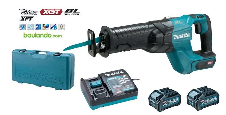 Makita Säbelsäge »Akku Säbelsäge«, Säbelsäge JR001GM201 2x Akku BL4040 (40Vmax / 4,0 Ah) XGT DC40RA Ladegerät Makpac 3 Makita Säbelsäge »Akku Säbelsäge«, Säbelsäge JR001GM201 2x Akku BL4040 (40Vmax / 4,0 Ah) XGT DC40RA Ladegerät Makpac