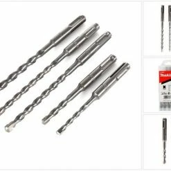 Makita Bohrer- und Bitset »Makita D-03888 SDS Plus 5 tlg. Hartmetall Bohrer Set für Mauerwerk und Beton«