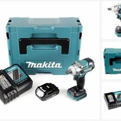 Makita Akku-Schlagschrauber »Makita DTW 285 RA1J Akku Schlagschrauber 18 V 280 Nm 1/2" Brushless + 1x Akku 2,0 Ah + Ladegerät + Makpac«