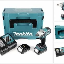 Makita Akku-Schlagschrauber »Makita DTW 285 RAJ Akku Schlagschrauber 18 V 280 Nm 1/2" Brushless + 2x Akku 2,0 Ah + Ladegerät + Makpac«