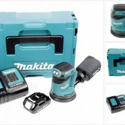 Makita Exzenterschleifer »Makita DBO 180 SA1J Akku Exzenterschleifer 18 V 125 mm + 1x Akku 2,0 Ah + Ladegerät + Makpac«