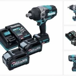 Makita Akku-Schlagschrauber »Makita TW 001 GM201 Akku Schlagschrauber 40 V max. 1800 Nm Brushless XGT + 2x Akku 4,0 Ah + Ladegerät«