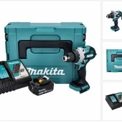 Makita Schlagbohrmaschine »Makita DHP 486 RT1J Akku Schlagbohrschrauber 18 V 130 Nm Brushless + 1x Akku 5,0 Ah + Ladegerät + Makpac«