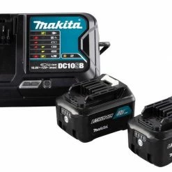 Makita »191L68-0« Schnelllade-Gerät (1 Schnellladegerät DC10SB, 2 Akkus BL1041B 4,0 Ah)