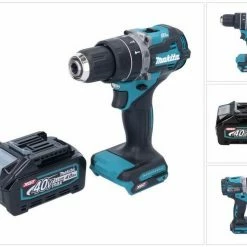 Makita Schlagbohrmaschine »Makita HP 002 GM1 Akku Schlagbohrschrauber 40 V 64 Nm Brushless + 1x Akku 4,0 Ah - ohne Ladegerät«