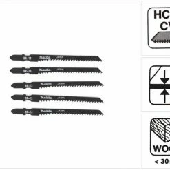 Makita Stichsägeblatt »Makita BR-13 Stichsägeblätter für Holz 70 mm 5 Stk. (A-85793) für Stichsägen mit T-Schaft Aufnahme«