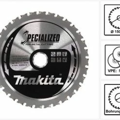 Makita Kreissägeblatt »Makita MCCS15032E Specialized Sägeblatt für Metall HW 150 x 20 x 1,5 mm 32Z (5x B-47036)«