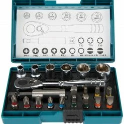 Makita Bit-Set »B-54081«, 21-St., inkl. Ratsche, in Kunststoffbox