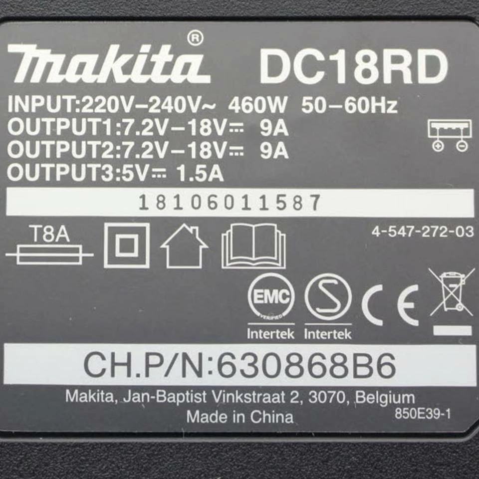 Makita »2-Schacht Makita DC 18 RD Doppel Schnell-Ladegerät« Werkzeug-Akku-Ladetechnik 8 Makita »2-Schacht Makita DC 18 RD Doppel Schnell-Ladegerät« Werkzeug-Akku-Ladetechnik – Bild 6