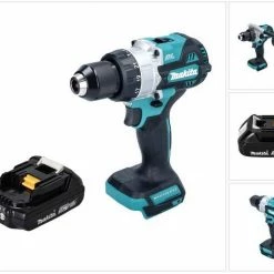 Makita Schlagbohrmaschine »Makita DHP 486 A1 Akku Schlagbohrschrauber 18 V 130 Nm Brushless + 1x Akku 2,0 Ah - ohne Ladegerät«