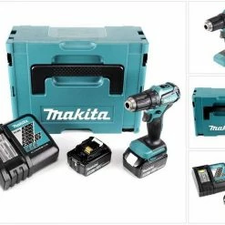 Makita Säulenbohrmaschine »Makita DDF 483 RTJ Akku Bohrschrauber 18V 40Nm brushless + 2x Akku 5,0Ah + Ladegerät + Makpac«
