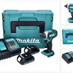Makita Akku-Schlagschrauber »Makita DTD 152 SYJ Akku Schlagschrauber 18 V 165 Nm + 2x Akku 1,3 Ah + Ladegerät + Makpac«