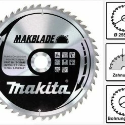 Makita Kreissägeblatt »Makita MAKBLADE Kreissägeblatt für Holz 255 x 30 x 2,1 mm 48 Zähne (B-32699)«