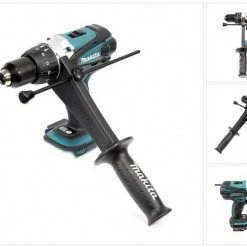Makita Schlagbohrmaschine »Makita BHP 458 Z LXT 18 V Li-Ion Akku Schlagbohrschrauber Solo - nur das Gerät ohne Zubehör, mit Seitengriff«