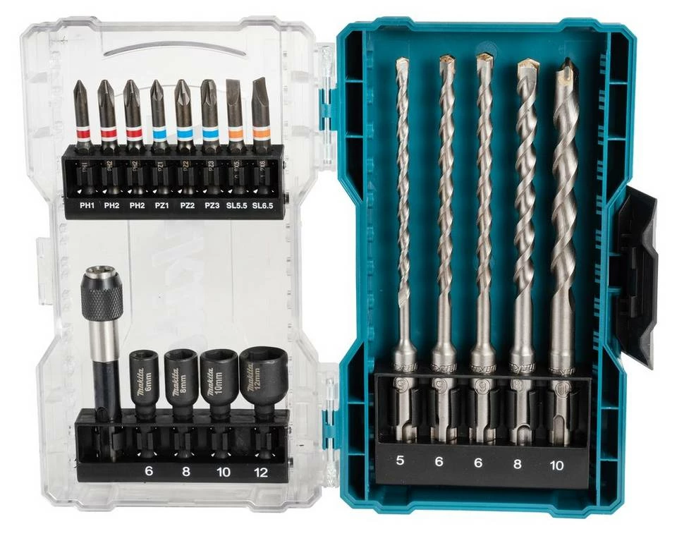 Makita Werkzeugset »Makita Bohrer-Bit-Set 18-tlg Bits SDS-Plus Stecksc«, (Set) 3 Makita Werkzeugset »Makita Bohrer-Bit-Set 18-tlg Bits SDS-Plus Stecksc«, (Set)