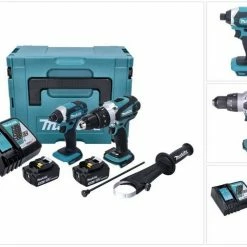 Makita Akku-Schlagschrauber »Makita DLX 2145 TJ Twin Pack 18V Akku Schlagbohrschrauber + Akku Schlagschrauber + 2x Akku 5,0Ah + Ladegerät + Makpac«