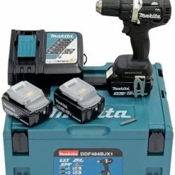Makita Akku-Bohrschrauber »DDF484BJX1«, max. 2000 U/min, inkl. 3 Akkus & Ladegerät