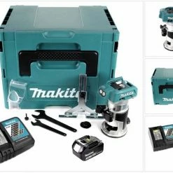 Makita Oberfräse »Makita DRT 50 RF1J Akku Multifunktionsfräse 18V Brushless + 1x Akku 3,0Ah + Ladegerät + Makpac«