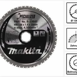 Makita Kreissägeblatt »Makita SPECIALIZED Kreissägeblatt für Metall 136 x 20 x 1,4 mm 50 Zähne (B-33641)«