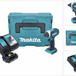 Makita Akku-Schlagschrauber »Makita DTD 152 RA1J Akku Schlagschrauber 18 V 165 Nm 1/4" + 1x Akku 2,0 Ah + Ladegerät + Makpac«
