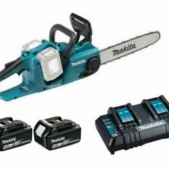 Makita Akku-Kettensäge »MAKITA DUC353 AKKU KETTENSÄGE INKL 2x BL1840B & DOPPELLADEGERÄT 18V DUC353Z #208«, 35 cm cm Schwertlänge, Komplett-Set, inkl. 2x Makita Akku BL1840B und 1x Makita DC18SH Doppel-Ladegerät, inkl. 2x Makita Akku BL1840B und 1x Makita DC18SH Doppel-Ladegerät