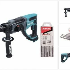 Makita Schlagbohrmaschine »Makita DHR 202 Z Akku Kombihammer 18 V 2,0 J SDS Plus + 5 tlg. Bohrer Set - ohne Akku, ohne Ladegerät«