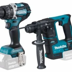 Makita Akku-Bohrschrauber »Makita Akku-Kombo-Kit DLX2278 18V Schlagbohrschrau«, (Kombi-Set)